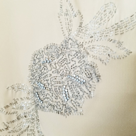 Talbots Large Blouse Gold Beaded With Rhinestones. NWT - Picture 7 of 16